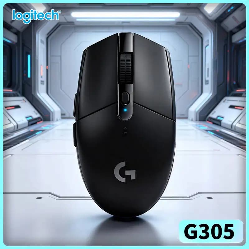 Logitech G305 LIGHTSPEED Wireless Mouse, 12000 DPI HERO Sensor, 6 programmable buttons, 250-hour battery, PC and Mac gaming mouse