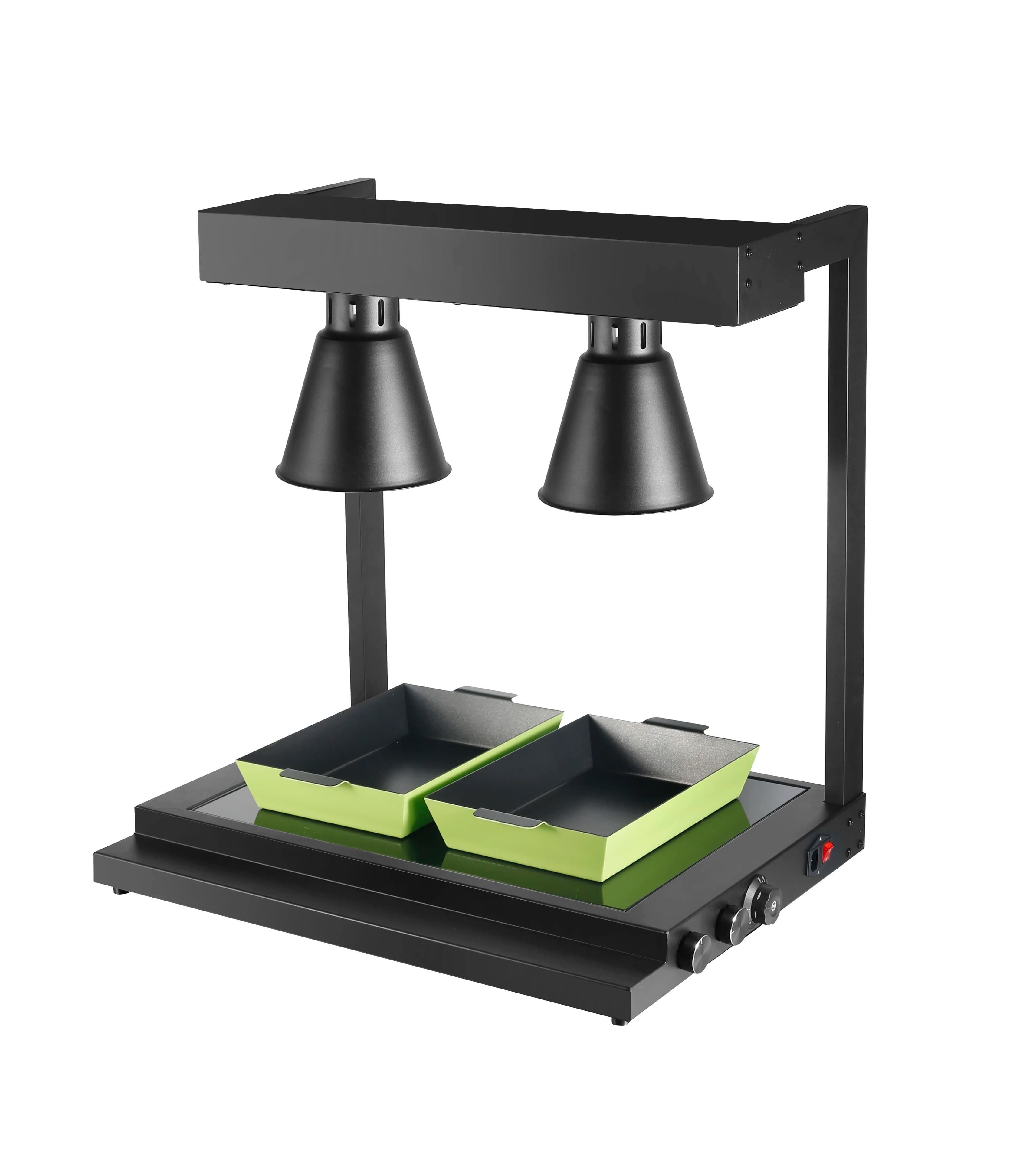 Lampada Riscaldante Rotonda Commerciale per Alimenti, Alimentazione AC, Testa Regolabile, Scaldavivande per Buffet, per Feste, Ristoranti, Cucine e Uso Domestico