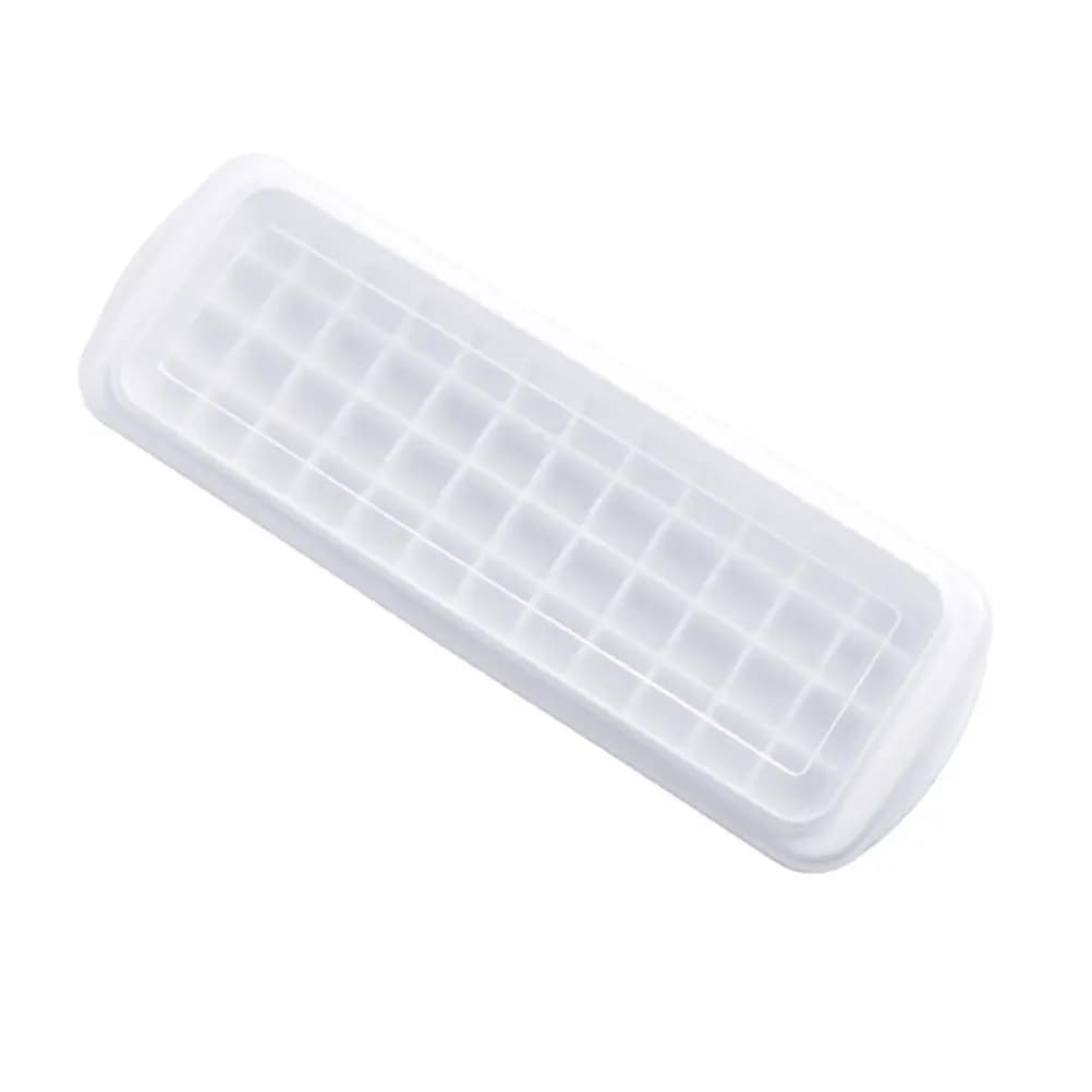 Stampo per ghiaccio in plastica da 1 pezzo, 60 scomparti, con coperchio, creativo, per uso domestico, per congelare bevande, preparare snack e dolcetti estivi
