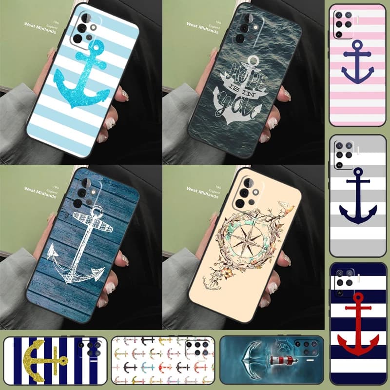 Strisce Ancoraggio Barca Nave Caso Per Samsung Galaxy A06 A26 A16 A56 A36 A05 A22 A32 A52 A54 A34 A14 A55 A15 A53 A33 A35