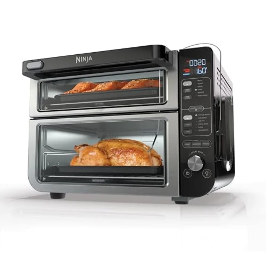 12-in-1 Smart Oven with FlexDoor, Thermometer, FlavorSeal, Smart Finish, Higher Rapid Convection and Lower Air Friction in Stainless Steel