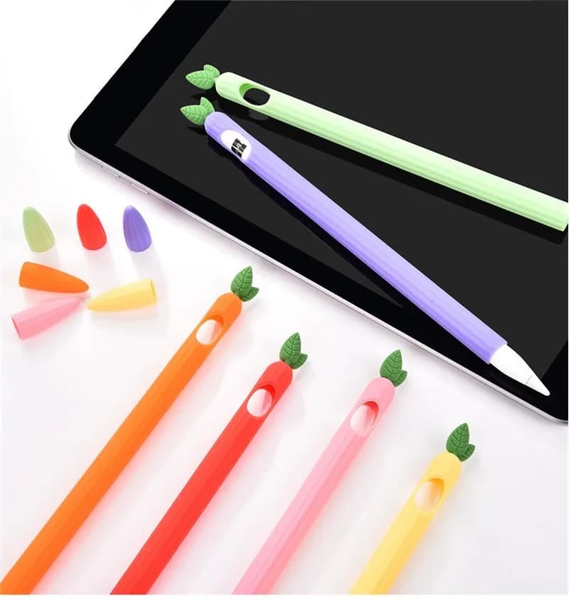 Astuccio per Apple Pencil Pro e Pencil 2a generazione Tablet Stilo Custodia protettiva in morbido silicone antiurto antiscivolo