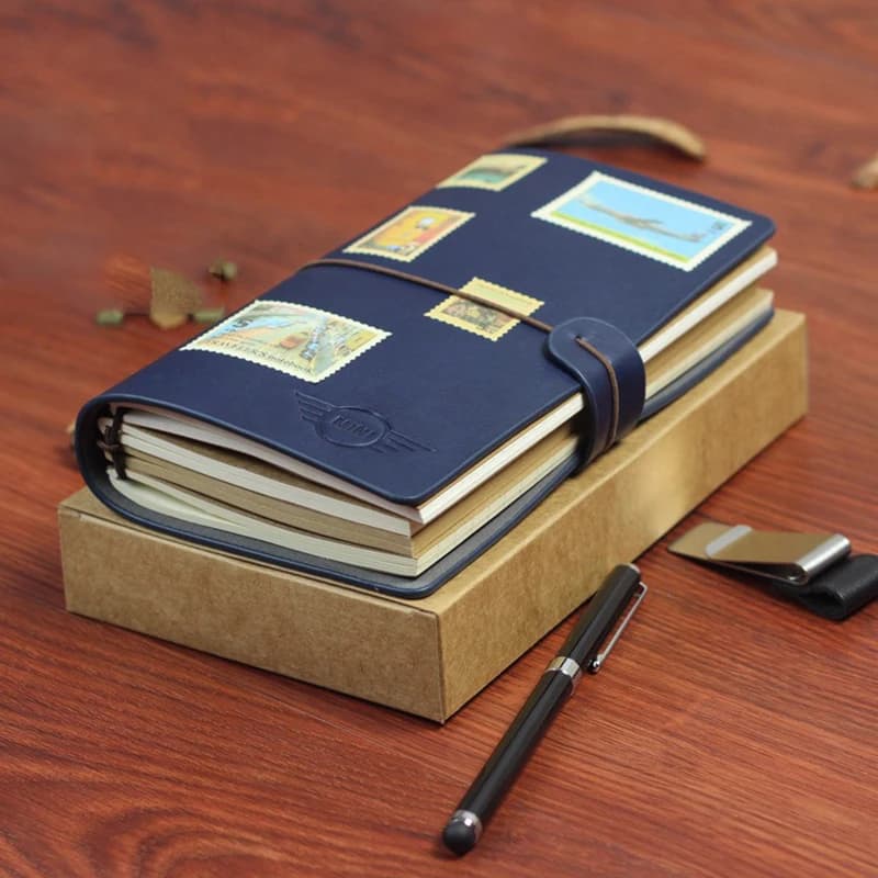 A6 Retro Leather Strap Creative Hand Ledger Creative Multifunctional Retro Portable Travel Loose-leaf Notepad Diary Notebook
