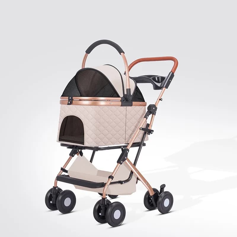 carrinho pet Pet Cart Dog Cat Teddy Baby Cart Outdoor Small Pet Cart Lightweight Foldable Outdoor Travel Stroller Carrier