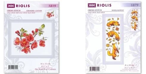 Riolis 1879, Leaf Fox 17-33 Cross Stitch Kits Embroidery Needlework Sets DIY Cross stitch set Canvas Sewing Crafts