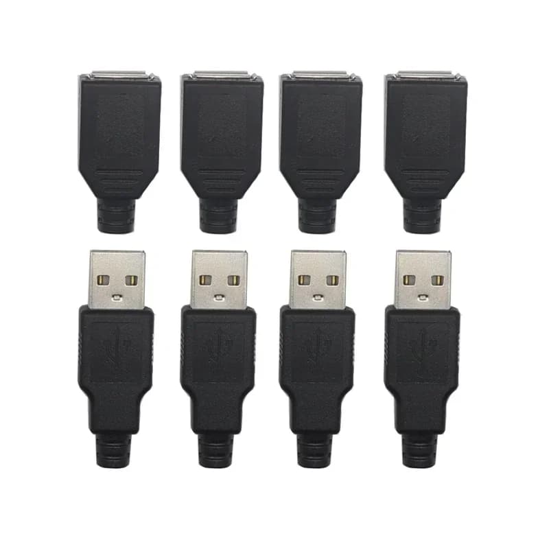 di2-10PCS diUSB 2.0 Male Female Plug Connectors OTG Sawing Data Line Cable Connector Accessories FAI DA TE