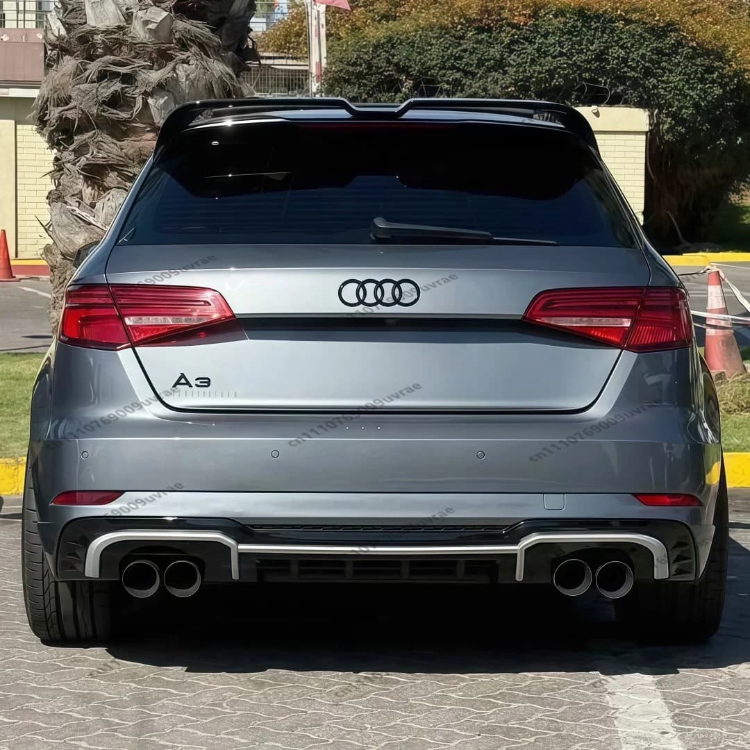 For Audi A3 S3 8V Sportback TFSI TDI S-Line 2013-2020 Rear Roof Spoiler Tail Wing Splitter Diffuser Oettinger Style Tuning Parts