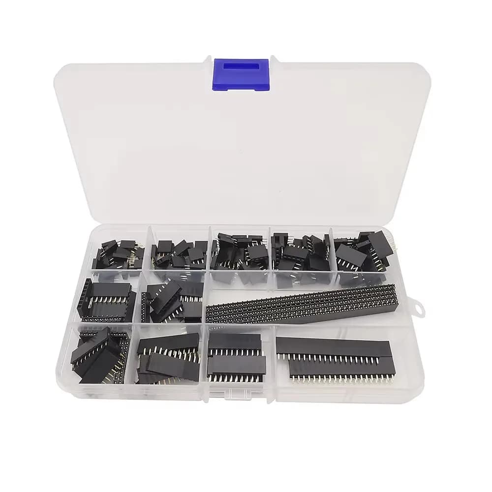 155 Pz/box 2.54mm Single Row Female 2/3/4/5/6/7/8/9/10/12/20/40Pin 2.54 Breakable Pin Header PCB JST Connector Strip For Arduino