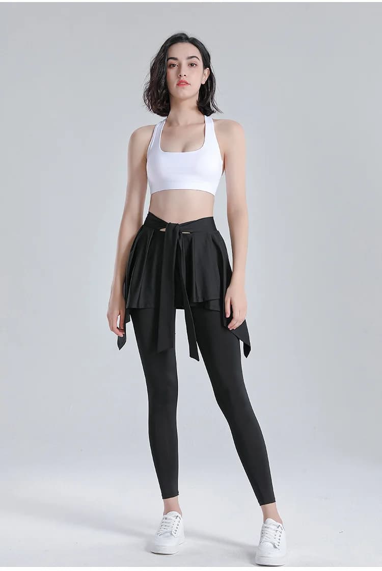 Pantaloni da yoga stile gonna ad asciugatura rapida da donna, perfetti per la corsa e il fitness