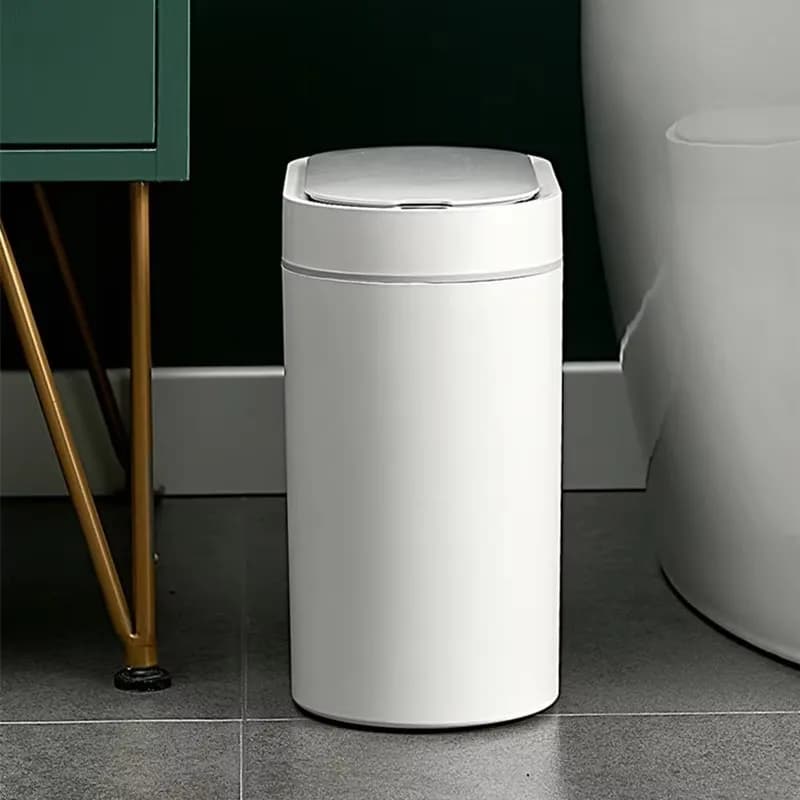 Bidone della spazzatura con sensore intelligente per cucina, bagno, WC, cestino della spazzatura impermeabile a induzione automatica, con coperchio, pattumiera da 7/8 litri
