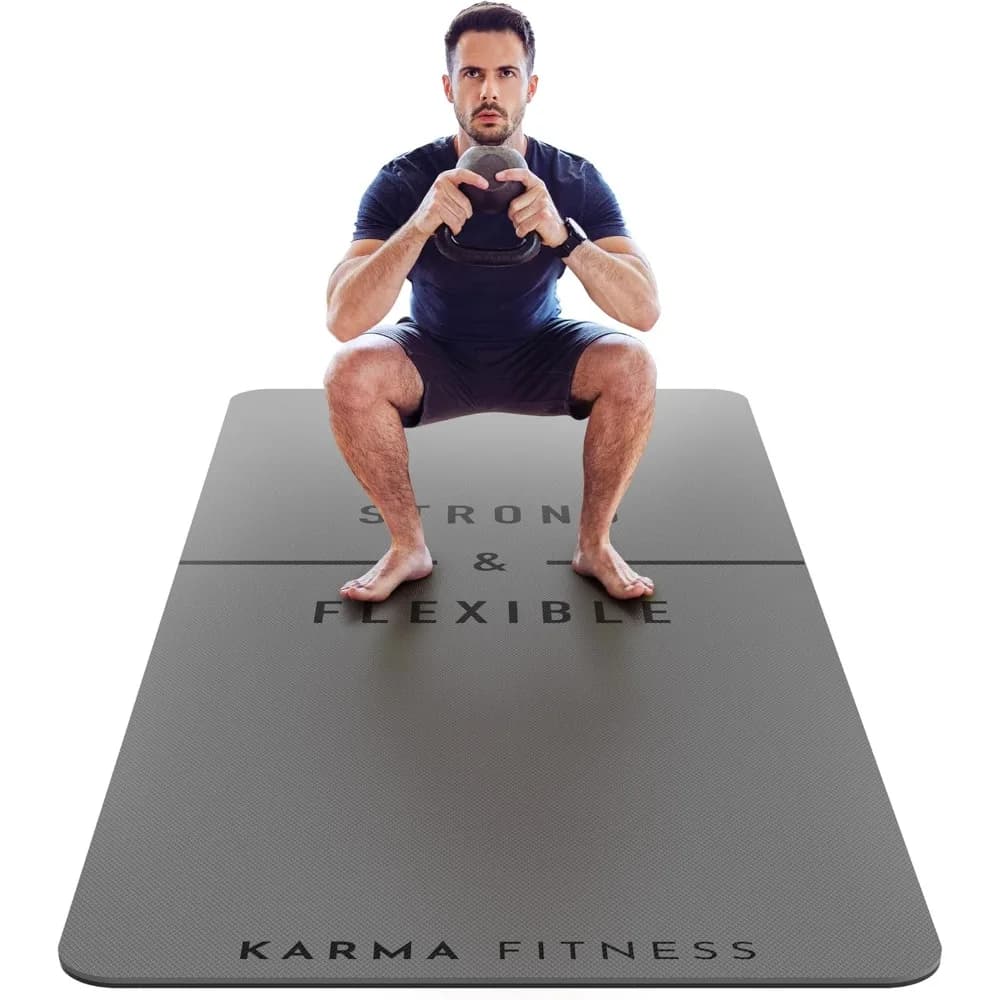 Tappetino per Allenamento Extra Spesso 10mm Antiscivolo 72x32 per Yoga, Pilates, HIIT, Palestra Domestica con Borsa per il Trasporto