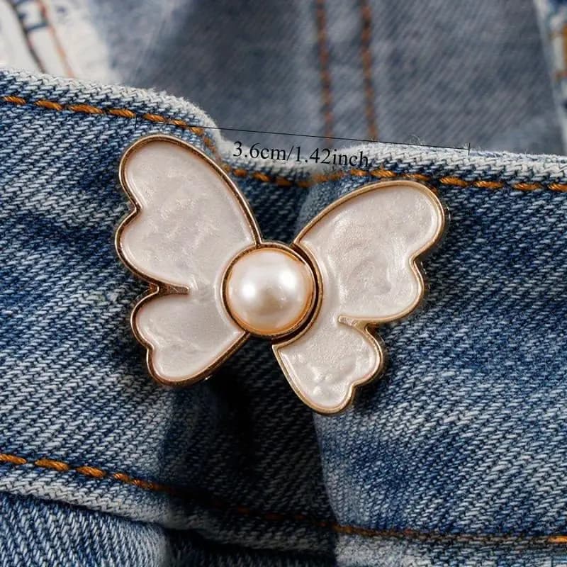 10Pcs/Lot Butterfly Waist Buckle Pants Waist Tightening Artifact Trouser Adjustment Button Seam-free Jeans Fix