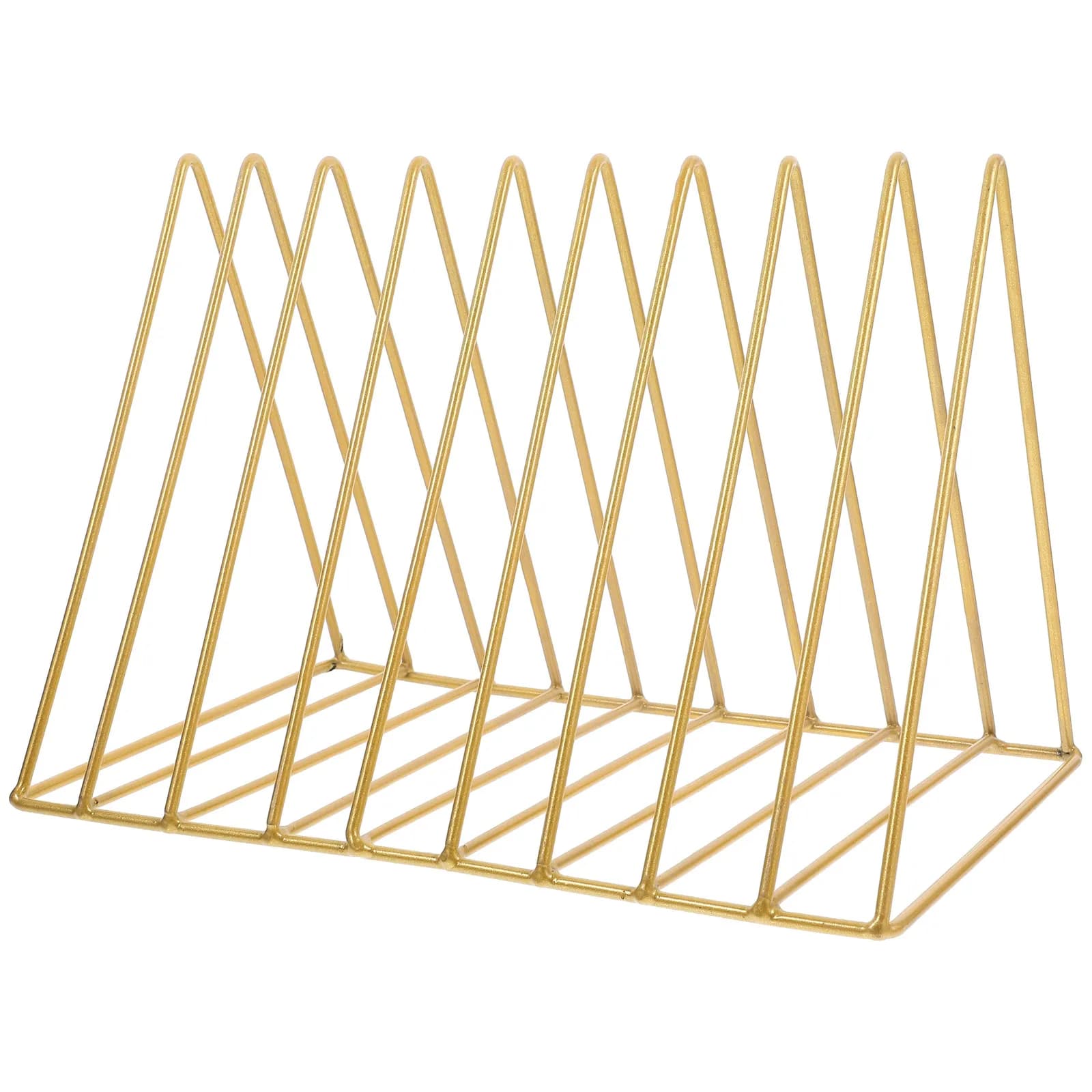 Supporto per Libri da Scrivania in Metallo a Forma di Triangolo, Organizzatore per Documenti, Portariviste, Scaffale per Ufficio, Fermalibri in Ferro per Libri Pesanti