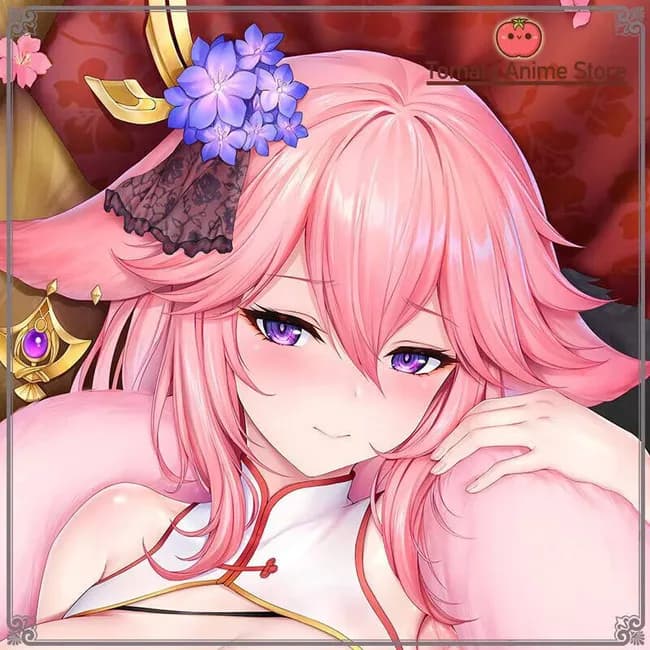 Anime giapponese Genshin Impact Yae Miko Sexy Dakimakura Cozy Otaku Pillow Cover En Gifts New LJ