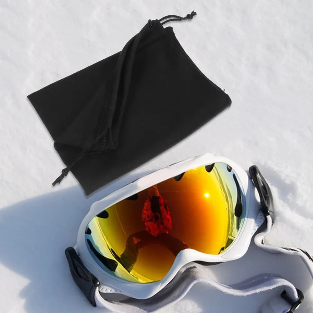 5Pcs Travel Goggles Pouch Soft Lint-Free Ski Goggles Bag for Sunglasses Eyewear Protection Outdoor Daily Use Portable Glasses
