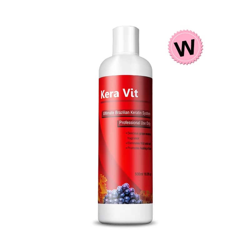 Week Formaldehyde 1.6% Keravit Brazilian Professional Keratin Treatment Straighten and Care Damaged Hair With A Red Comb