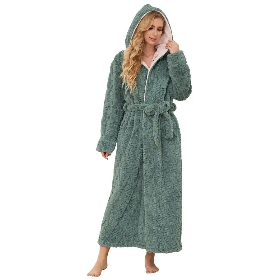 Soft bathrobes with hood, Longs up to the Floor, in Pile, for Winter, Home windows with Hood for Spa and Shower