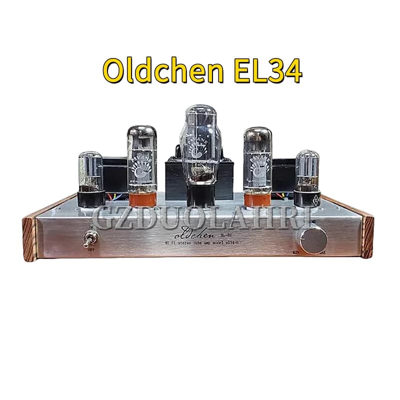 Oldchen El34 10W*2 EL34-B Vacuum Tube Amplifier Class A Hifi Sound Amplifier High Power 10w Home Theater Bluetooth 5.0 Amp