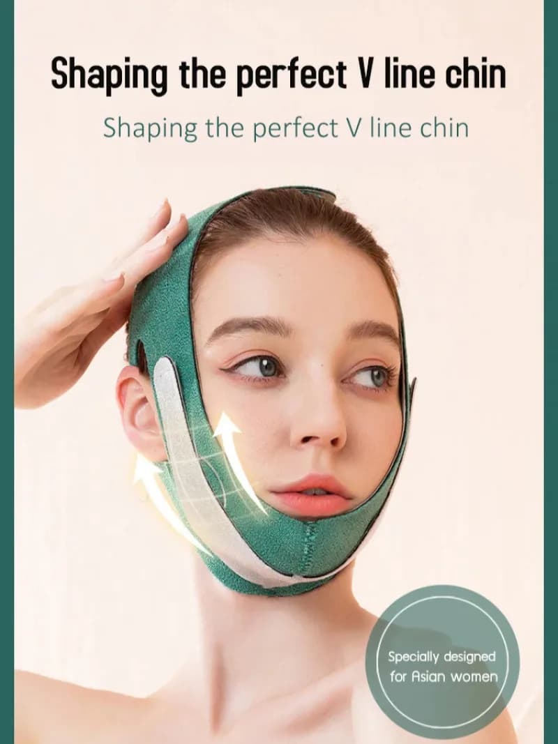 Maschera facciale da donna Maschera facciale a infrarossi lontani con doppio mento a forma di morso in grafene V