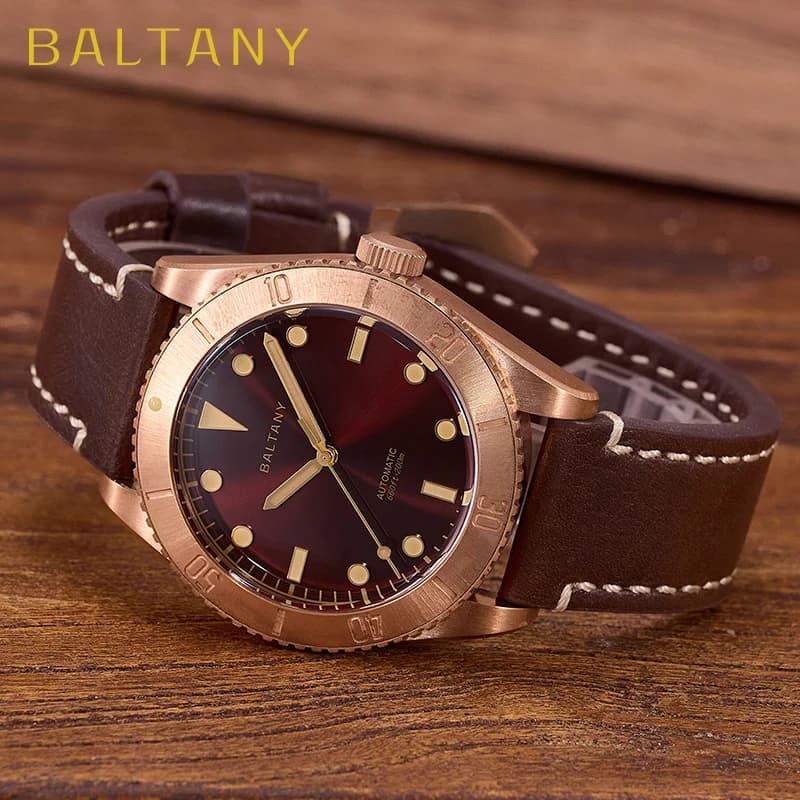 Baltany 44MM Bronze Diving Watch Man B3016 Luxury Sports Watch Super Luminous 20ATMWaterproof ST2130Automatic Mechanical Watches
