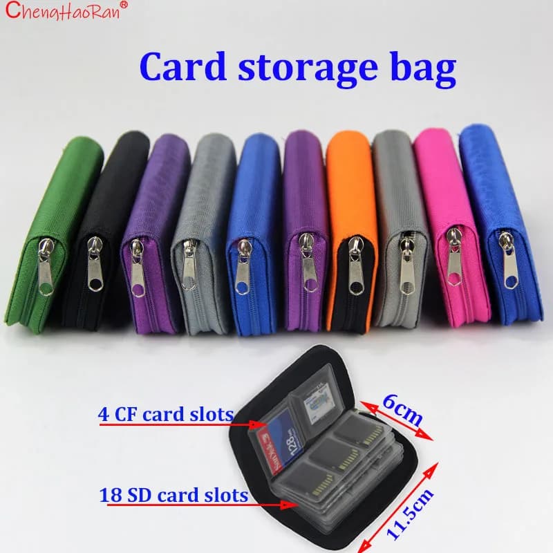 Custodia per scheda di memoria da 22 slot 1PC per CF/SD/Micro SD/SDHC/MS/DS Borsa porta scheda di memoria per fotocamera per giochi e fotografia