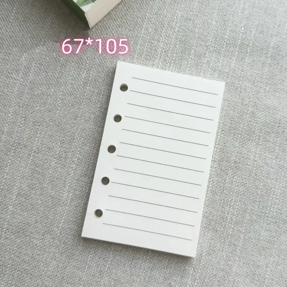 Semplice raccoglitore in pelle A8 per notebook linea vuota 5 fori mini diario pianificatore programma taccuini memo portatili scuola