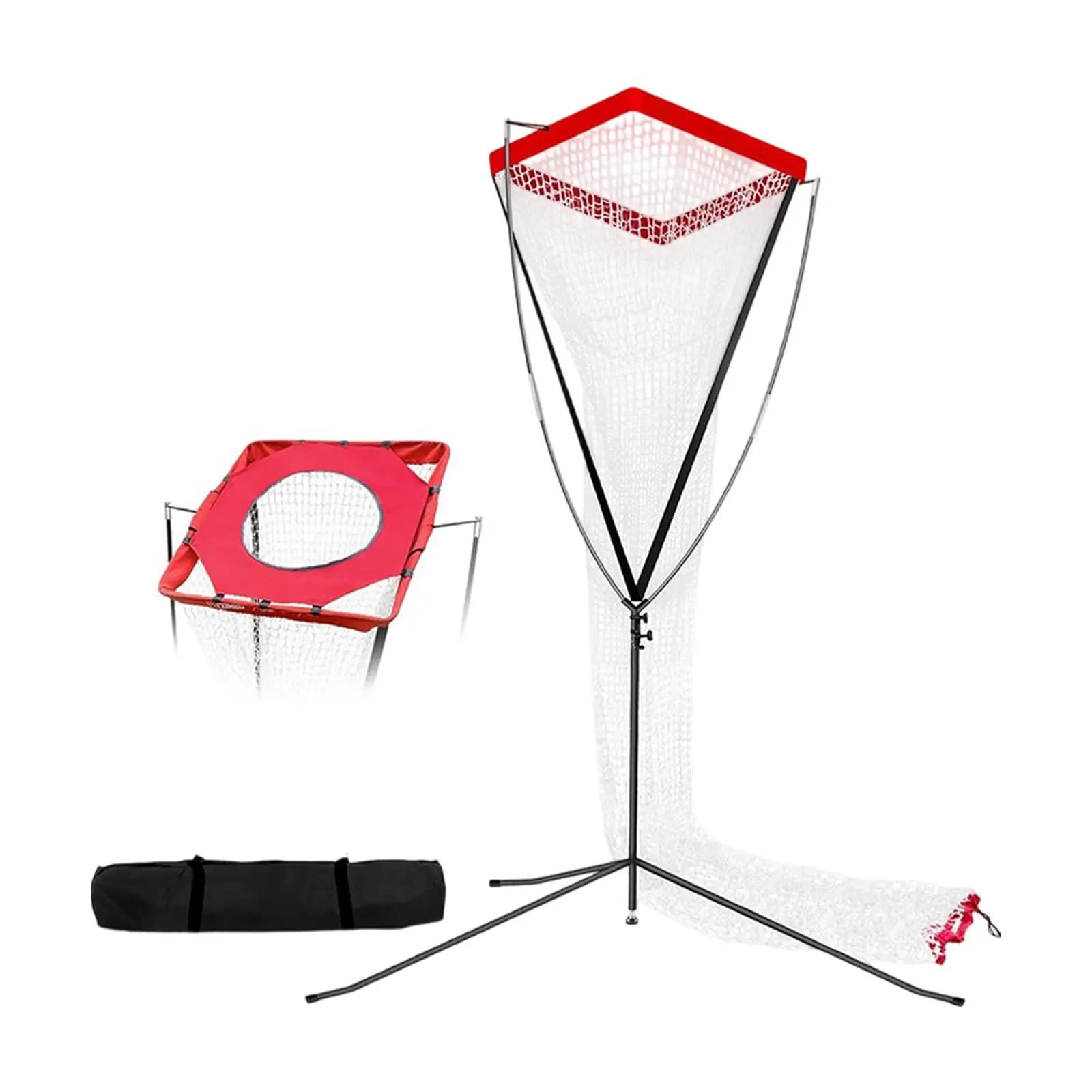 Beach Volleyball Toss Net Portable Training Basket Wide Opening for Grass Court Backyard Practice