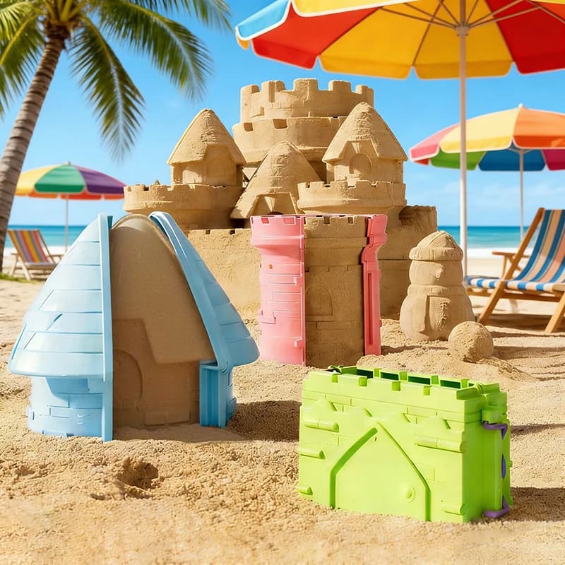 Set di Giocattoli per Bambini per Costruire Castelli di Sabbia e Neve, Stampi per Gioco all'Aperto Estivo e Invernale, Giochi di Impilamento della Sabbia