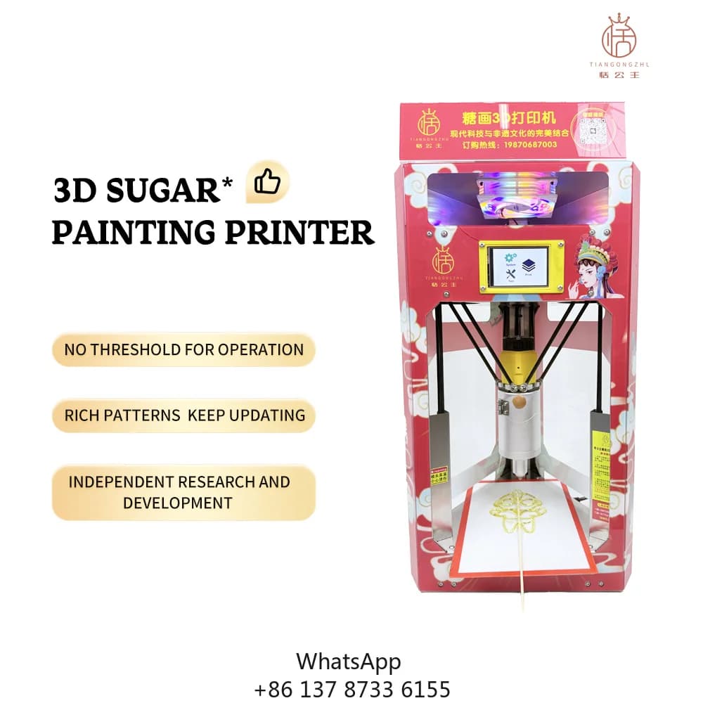 Sturdy High Precision Long Lasting Food Grade Semi-Automatic 170x170x50mm Build Volume Baking Studio Holiday Market 3D Printer