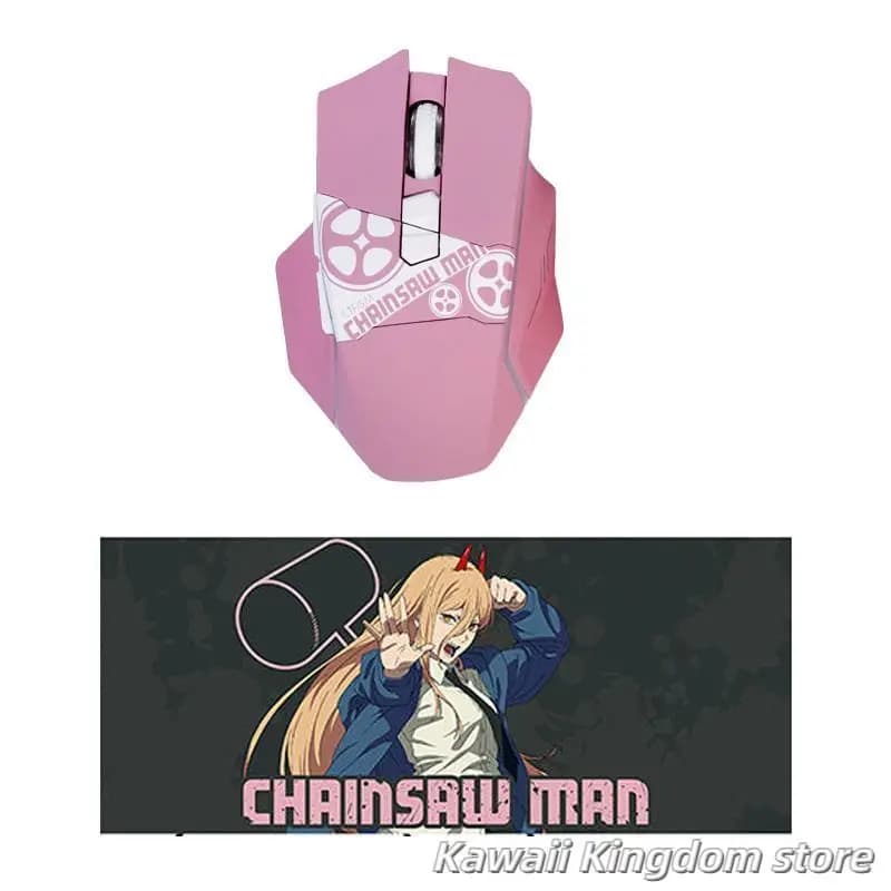 Gioco Chainsaw Man Makima Power Anime Cosplay Mouse wireless per computer Tablet Gaming Anime Figure Laptop