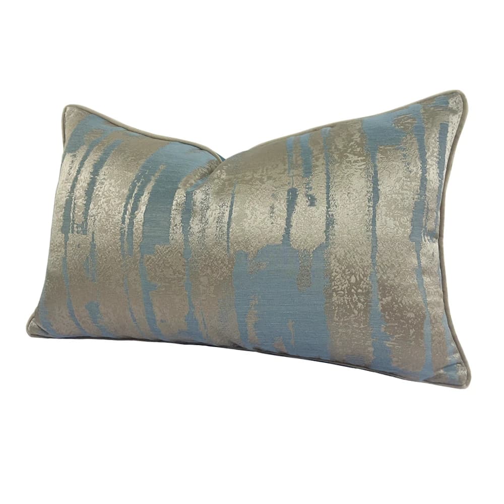 Federa per cuscino lombare Wasit di design astratto grigio blu contemporaneo 30x50 cm Confezione da 1 pezzo Divano per la casa Sedia Arredamento Regalo per interni