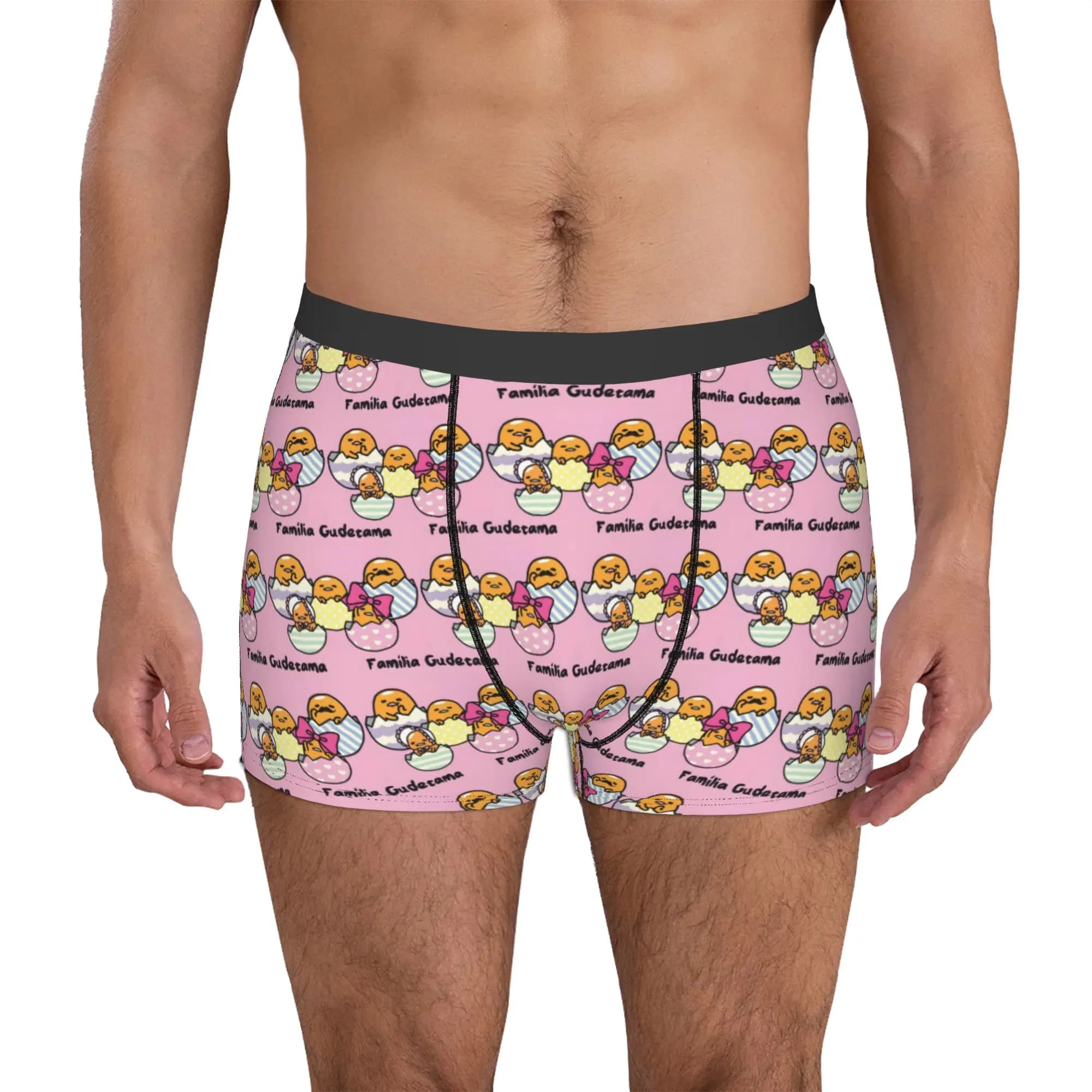 Cartoon Gudetama Anime Underwear Male Printed Boxer Briefs Shorts Panties Soft Underpants