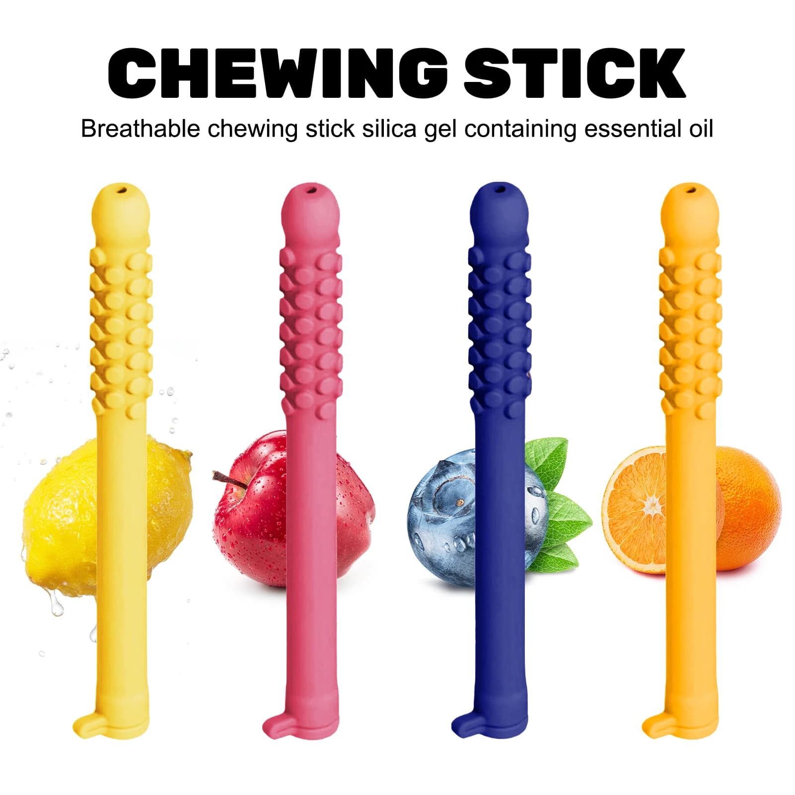 Essential Oil Diffuser Chewing Stick Silicone Chewable Stick Aromatherapy Relief with Adult Breathing Children Ansia Stress