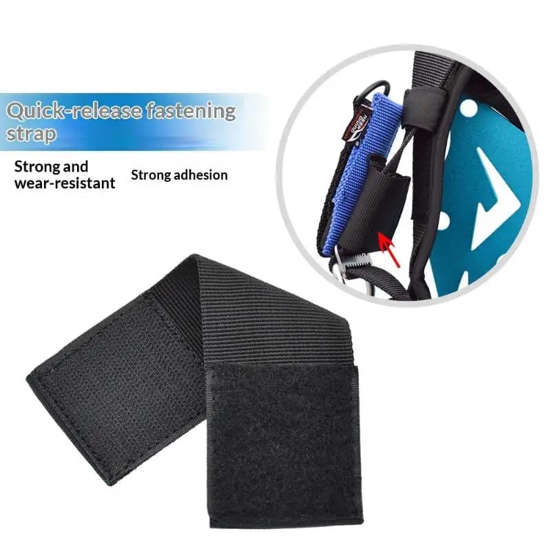 SXH 1PC Cinghia di fissaggio a sgancio rapido in nylon per BCD da immersione subacquea, con velcro largo e porta coltello/taglierino, cinghia anti-smarrimento