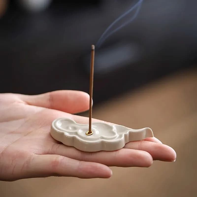 Porta incenso nuvola Mini bruciatore di incenso in ceramica Decorazioni per la casa Porta incenso in bastoncini in stile cinese