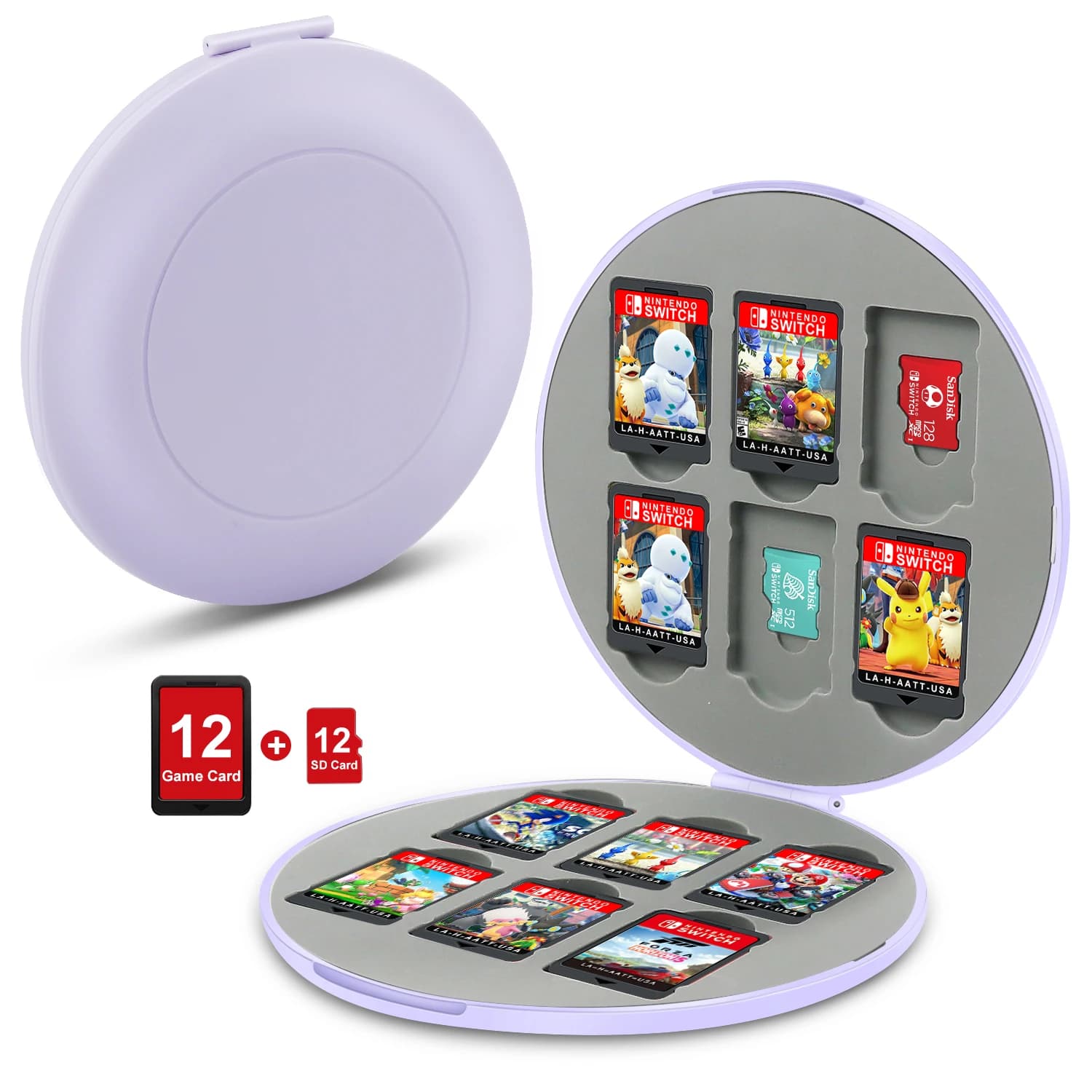 12IN1 per Switch OLED Custodia rigida per carte da gioco Scatola di immagazzinaggio Custodia per cartucce di gioco per giochi NS Switch per schede di memoria Micro SD