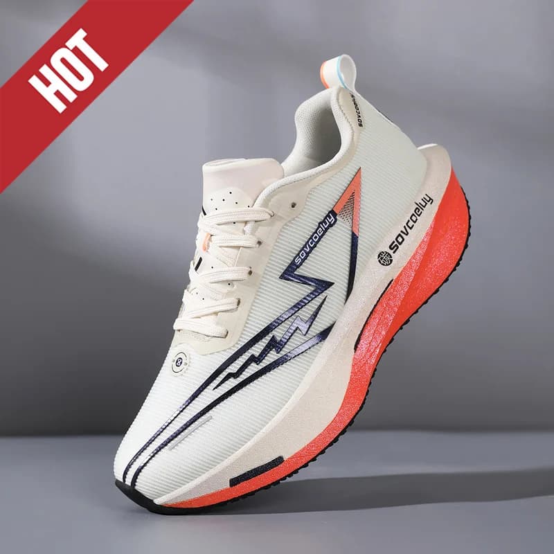 Racing shoes with Special Carbon Plate for Marathon, Breathable and Lightweight Sport sneakers for Men and Women, Comfortable for Open Activities