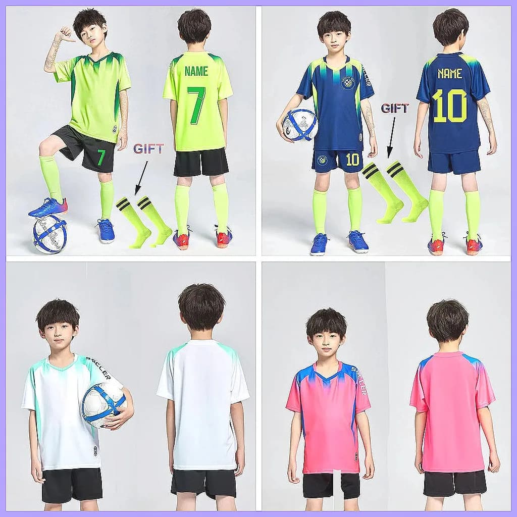 Maglia da calcio personalizzata all'ingrosso con nome personalizzato, set completo con pantaloncini e calzini per bambini e ragazzi, divisa da allenamento da calcio, abbigliamento sportivo, regalo per studenti, Francia, Spagna, Argentina, Inghilterra, Brasile, Marocco, Belgio, Germania, Colombia, Senegal