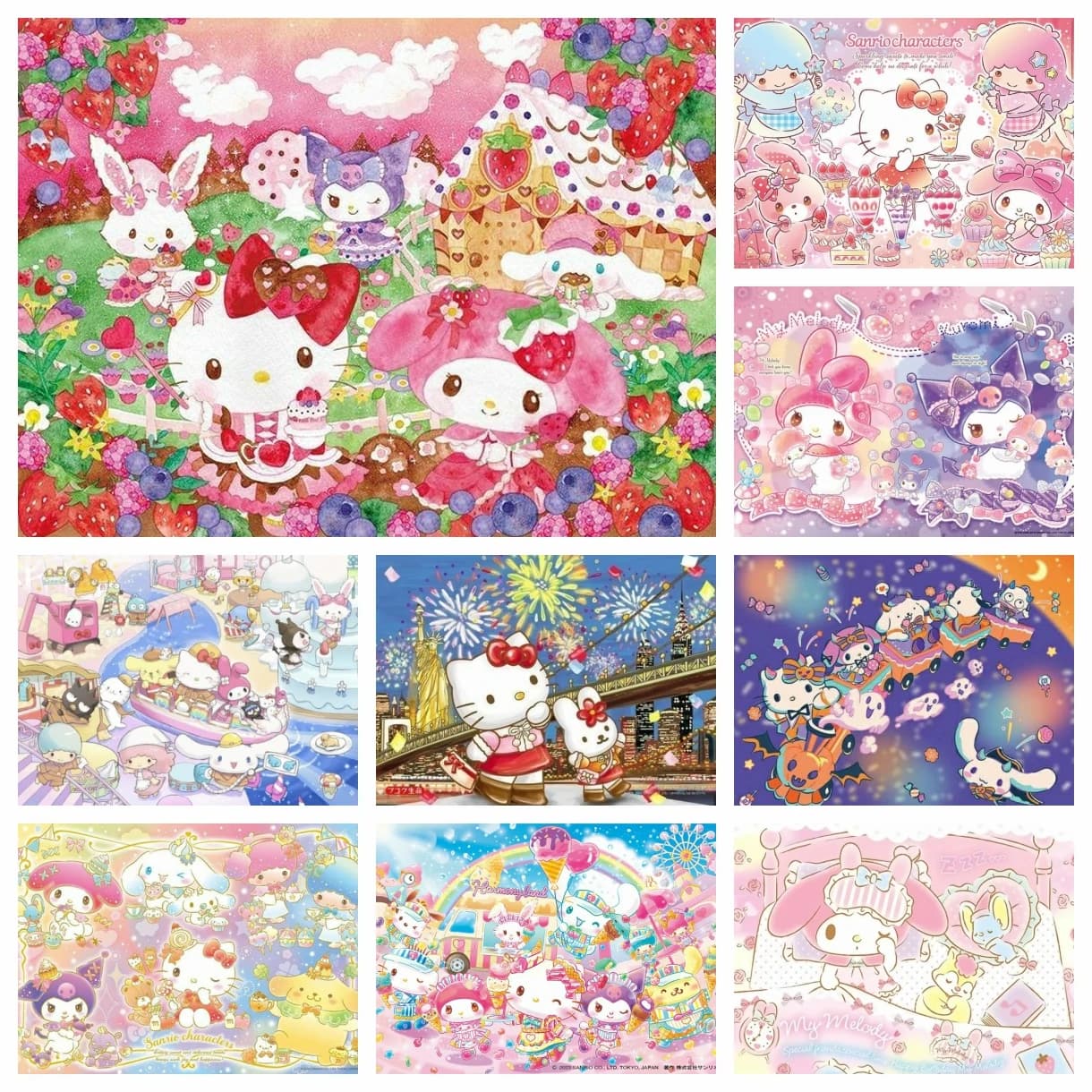 Kuromi Cute Diamond Painting Kits Photo Art 5D DIY Full Drills Mosaic Cross Stitch Embroidery Home Decor Gift