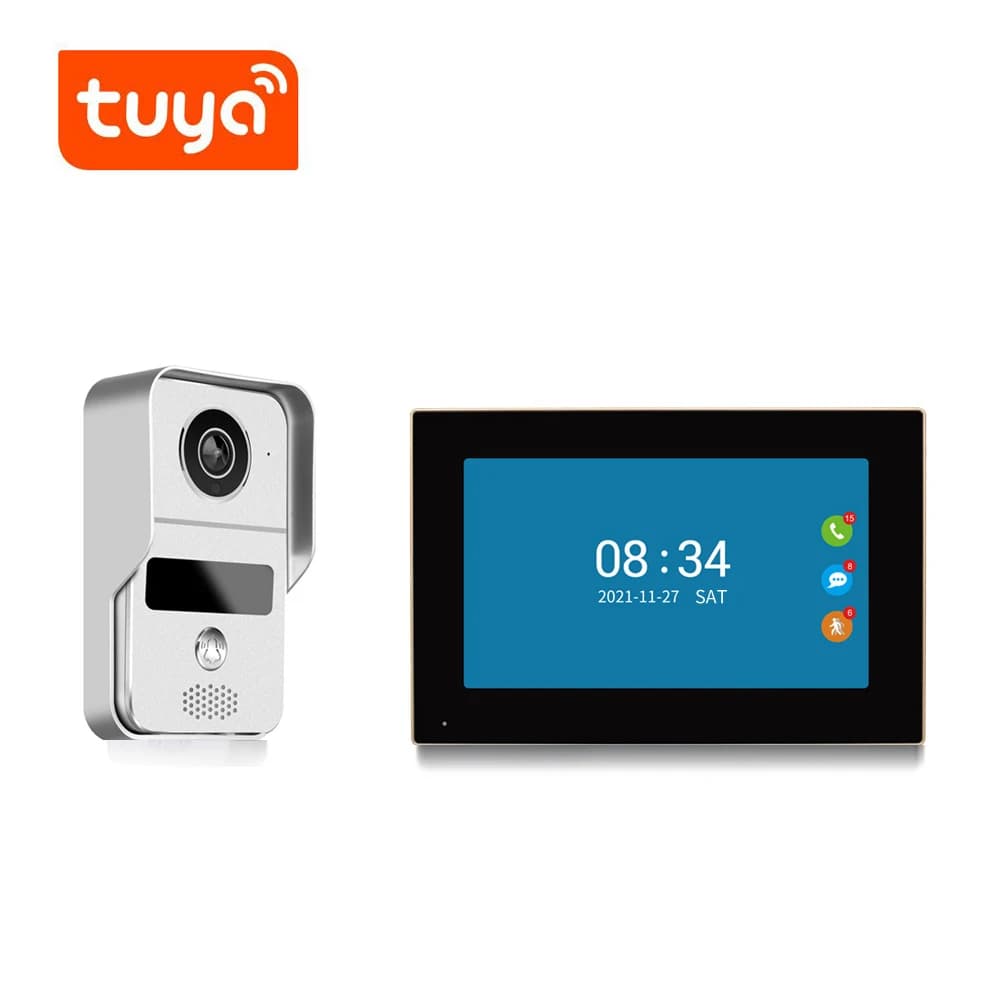 Schermo IPS da 10 pollici 2MP 1080P Videocitofono Tuya APP Telecomando Wired IP Campanello Citofono WIFI Visual Door Viewer Camera