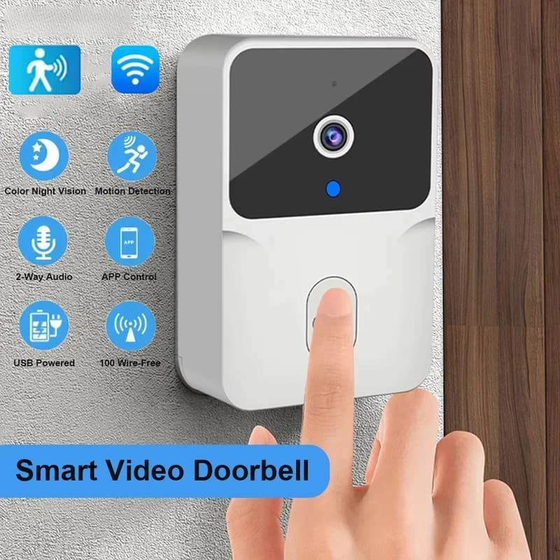 Smart Home WiFi Video Doorbell Wireless Phone Two-way Intercom System IR Night Vision Doorbell Security Door Bell Camera Monitor