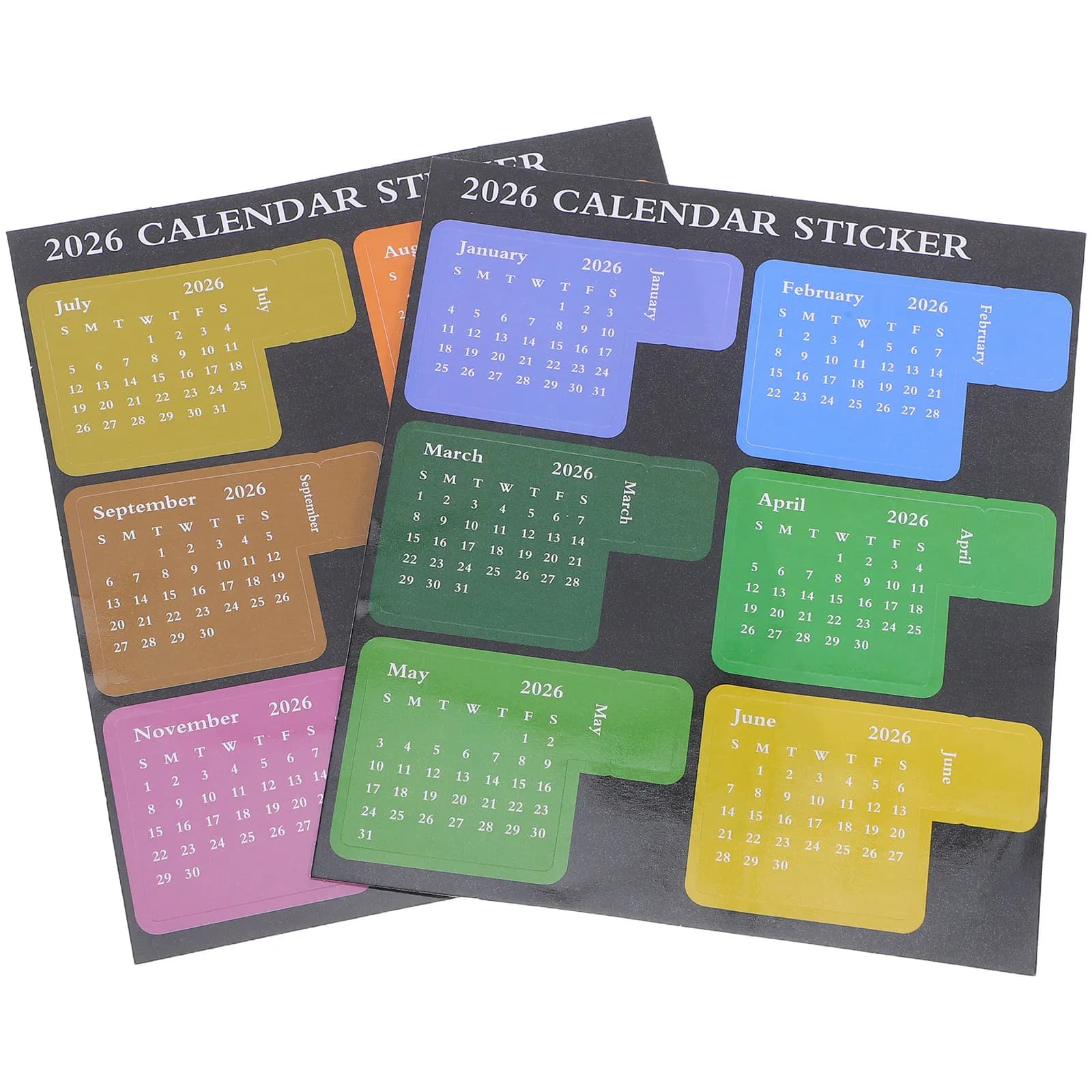 Set di 2026 Adesivi per Planner Mensile, Etichette Colorate per Diario, Quaderno, Viaggi, Lavoro, Pianificazione Aziendale