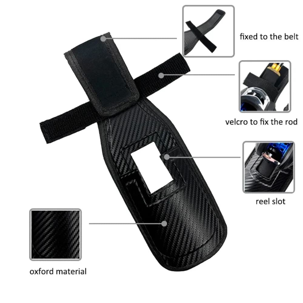 Accessori Borsa portaoggetti in vita Porta canna da pesca Strumenti da pesca Porta canna da pesca portatile Cintura di tenuta
