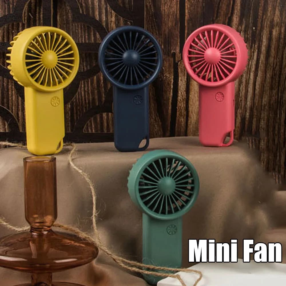 Mini ventilatore portatile ricaricabile con ricarica USB Ventilatore portatile Batteria incorporata da 500 mAh Alimentazione a 3 velocità per viaggi sportivi in ufficio all'aperto