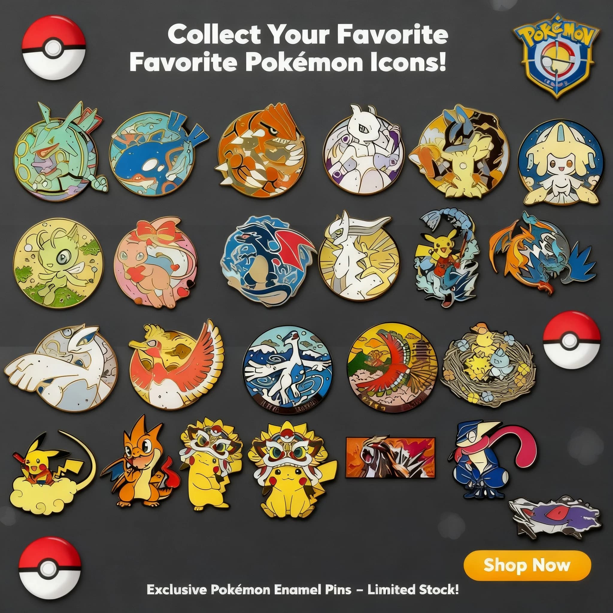 Spilla Distintiva Anime Giapponese Pokémon Carina per Zaini, Vestiti, Borse Scolastiche - Spille e Distintivi Cartoon Kawaii - Regali