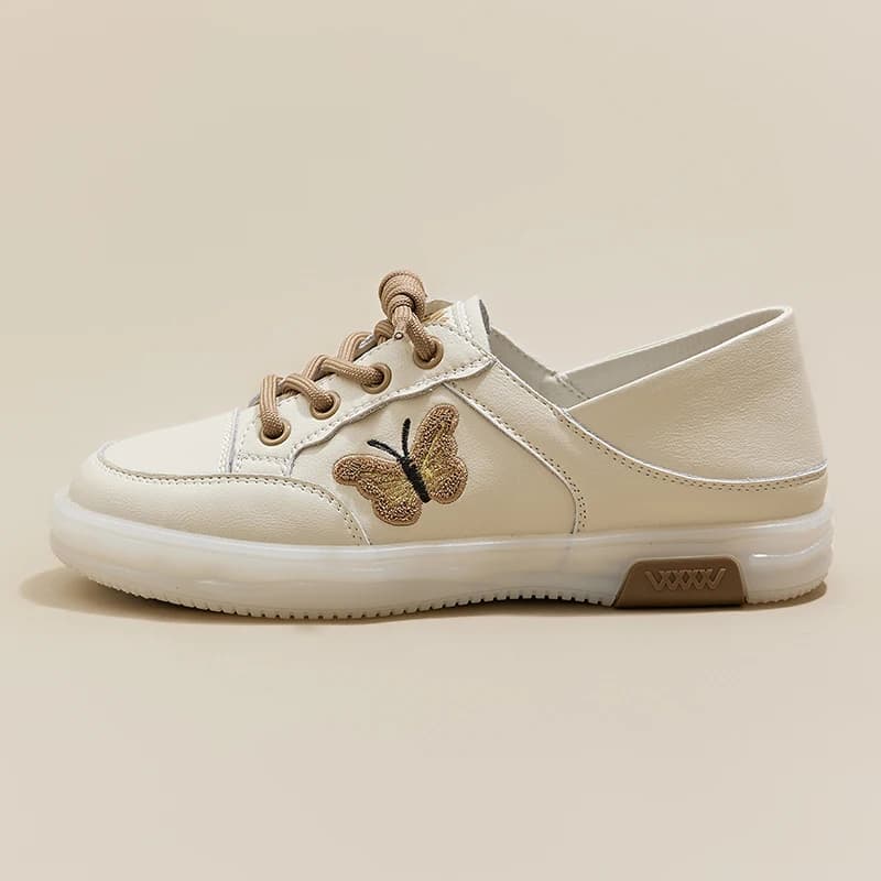 Sneakers Bianche da Donna Taglie Forti, Casual con Lacci, in Vera Pelle di Vacchetta, Mocassini Primavera Estate 2026, Nuova Collezione Moda Scarpe da Passeggio