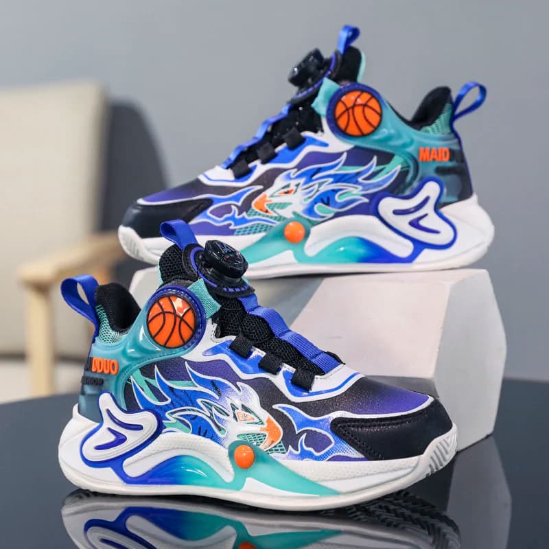 Low Cut Versatile Kids Running Breathable Mesh Upper Shock Absorbing Rubber Boys Girls Student Outdoor Casual Athletic Sneakers