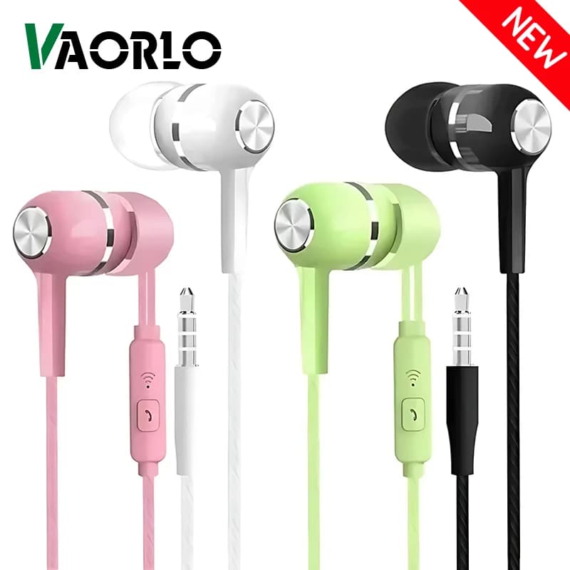 3.5 mm wired headphones Wired earphones Wired earphones with microphone Stereo earphones HiFi bass Sports Music Telephone games PC