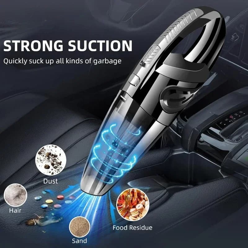 Aspirapolvere portatile senza fili, multifunzione per auto e casa, ricarica USB, batteria a lunga durata