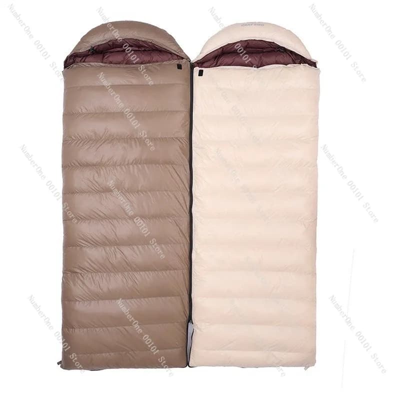 Sacco a Pelo in Piuma d'Oca Ispessita per Campeggio Esterno, Viaggio, Portatile, per Adulti, Stile a Busta, Caldo, Leggero, Compatto, per Backpacking